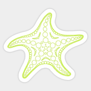 Starfish (green/white) Sticker